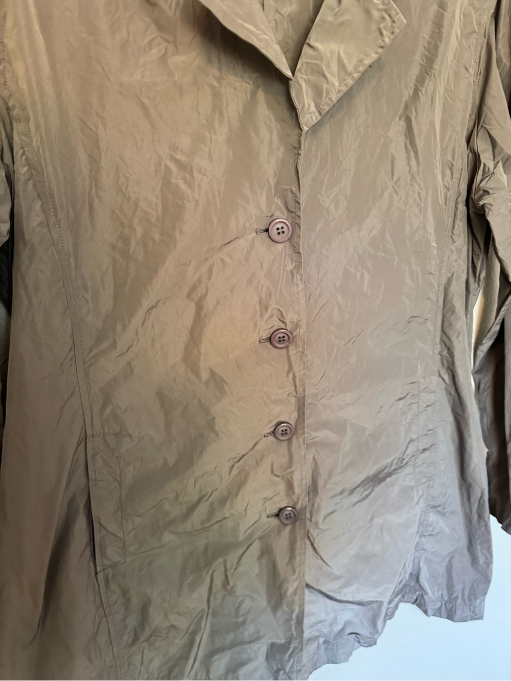 Sun Kim Crinkle Phoenix Boyfriend Jacket Steel Grey Size Large EUC - Picture 9 of 10